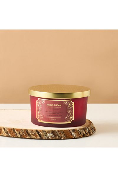Scent.d London Scent.d London Amber Dream Scented 3-Wick Jar Candle - 450 gms