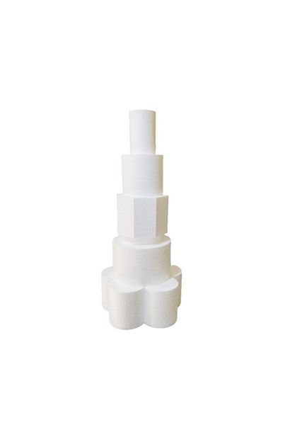 BLA BLA FOAM Polystyrene Cake Dummy, 6 Tiers – Height 78 cm, Max Diameter 34 cm