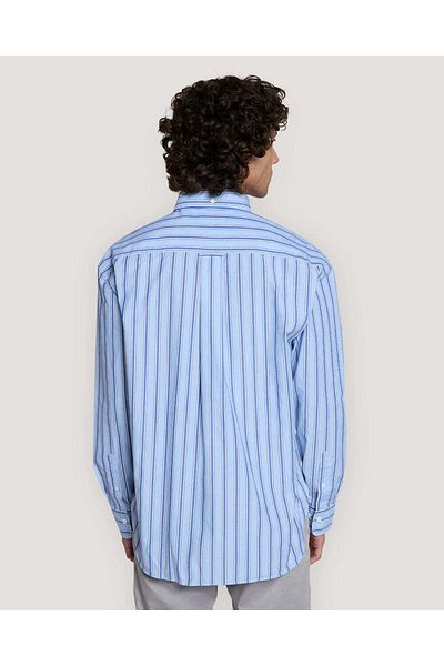 Gant قميص بوبلين مخطط تراثي بقصّة مريحة
