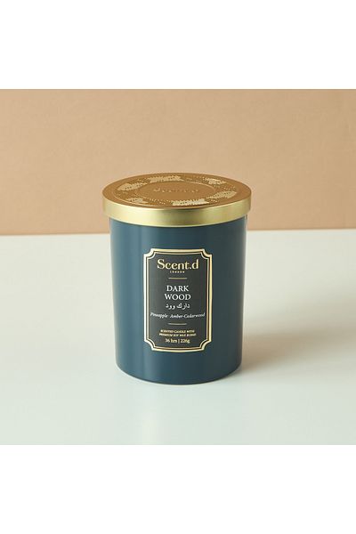 Scent.d London Scent.d Dark Wood Scented Jar Candle - 226 gms