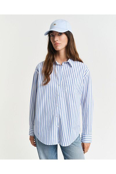 Gant Relaxed Fit Striped Poplin Shirt
