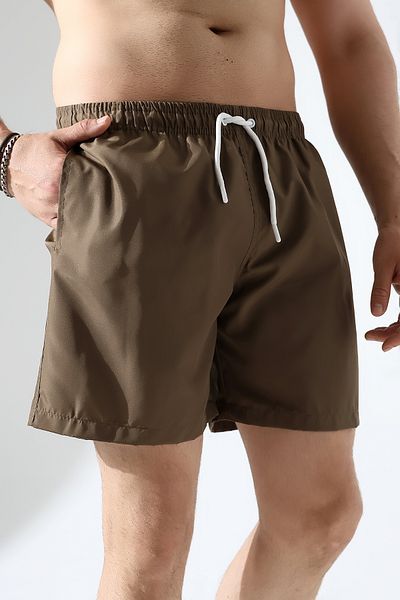 ZEND POLO Khaki Color Men's Swim Shorts