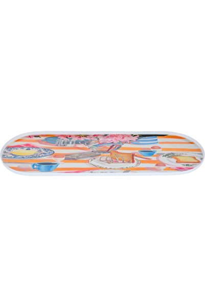 Alsaif Gallery Steel Serving Plate Alsaif Gallery, 40.5×14.5×1 cm, Oval - Mul...