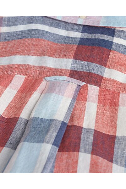 Gant Regular Fit Short Sleeve Linen Madras Shirt