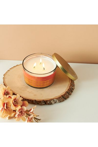 LPDP Scent.d Peach and Patchouli 3-Wick Jar Candle - 16 oz