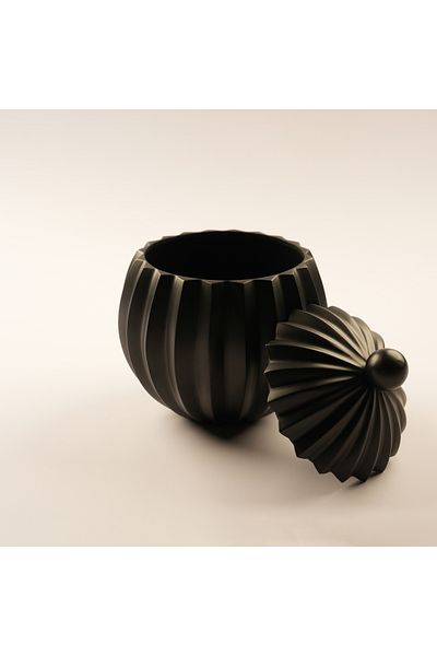 LA MESA Metal Jar 15*15*18Cm, Black