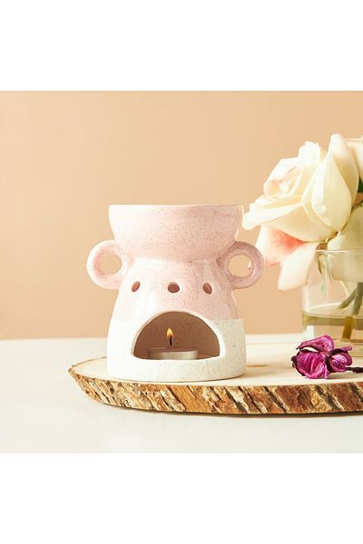 Lifestyle Two Ears Shaped Porcelain Oil Burner - 10x10x12 cms