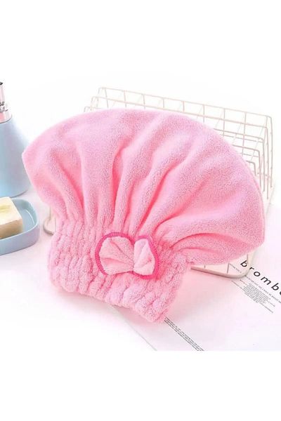 Çetinhome Microfiber Elastic Hair Drying Cap Head Towel Shower Cap