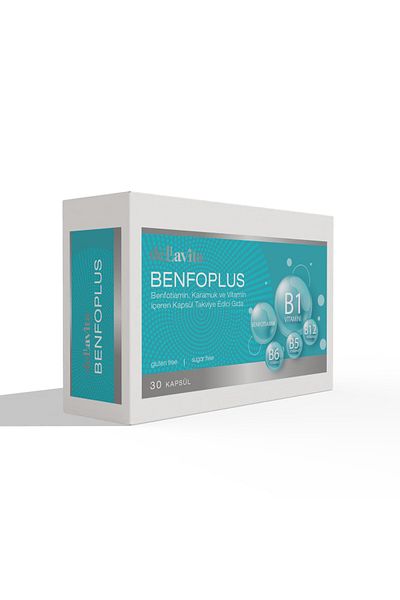 Dellavita Benfoplus Benfotiamine, Karamuk and Vitamin Containing Food Supplement