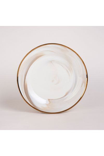 LA MESA brown porcelain 18 pc dinner set