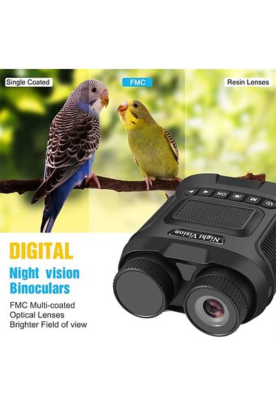 divendi-ro Night Vision Binoculars, 2.5K UHD, 8X Zoom, portable, IPS display, black
