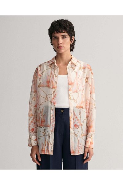 Gant Relaxed Fit Saling Print Cotton Silk Shirt