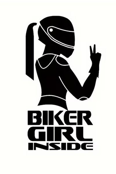 safedock Biker Girl A4 Sticker