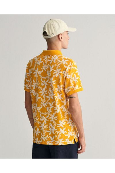 Gant Palm Lei Print Piqué Polo Shirt