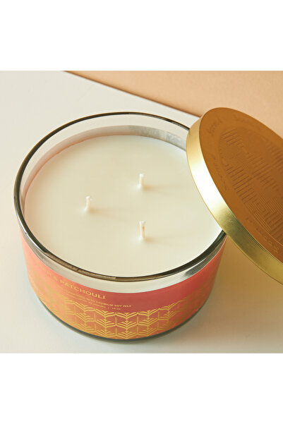 LPDP شمعة سينت.دي برائحة الخوخ والباتشولي، جرة بثلاث فتائل - 16 أونصة