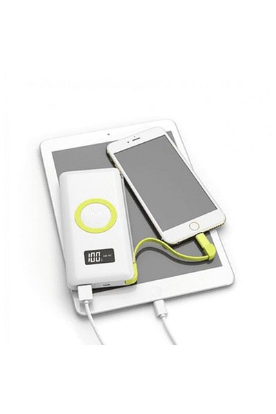 divendi-ro Baterie externă universală de 15000 mAh cu cablu USB Type-C, Micro USB, adaptor Lightning