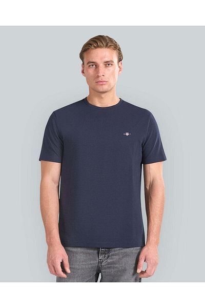 Gant TEXTURE SHORT SLEEVE T-SHIRT FOR MEN (NAVY)