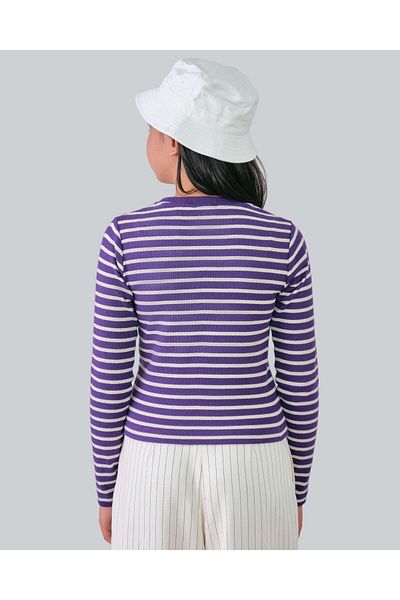 Gant Teen Girls Shield Striped Rib Top