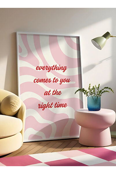 DES VU PRINT Everything Comes To You At The Right Time, Manifest Afirmasyon Ç...