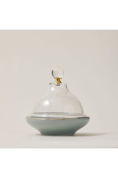 Dallaty blue porcelain date bowl with lid 13*13*12 cm