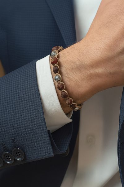 Natural Jewelleryy Natural Agate Stone Men's Bracelet