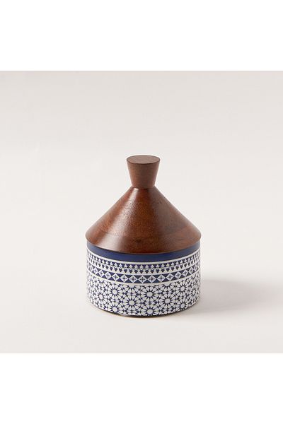 Dallaty Bahja wood & porcelain nut bowl