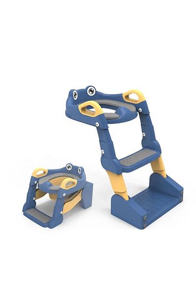 Little Mom Reductor pentru copii Little Mom Blue multifunctional 2 in 1, pliabil, colac din PVC, cu recipient c