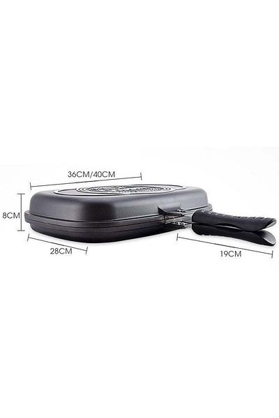 divendi-ro Dessini non-stick double grill frying pan 36cm