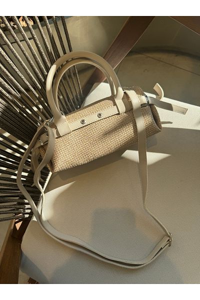 ALTUDA Women's Straw Patterned Cross Strap Shoulder Bag Gua