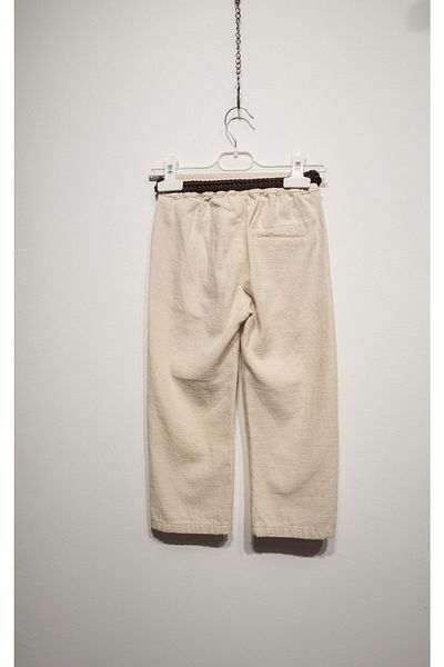 Nanica Kids Belted Linen Trousers Bone