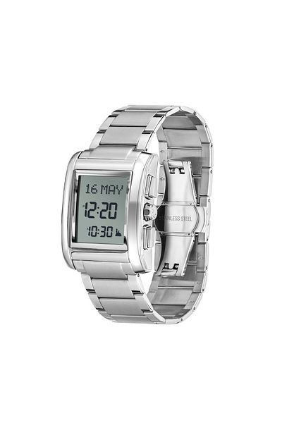 ALFAJR Men's WS-06S Stainless Steel Digital Watch