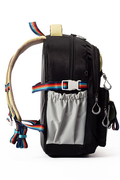 Go Veform Multi-Pocket Colorful Children's Primary School Bag with Back Support Myp2025 Black