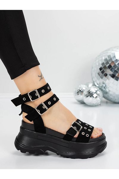 mei Sandale Dama cu Platforma 5WL25 Negru |
