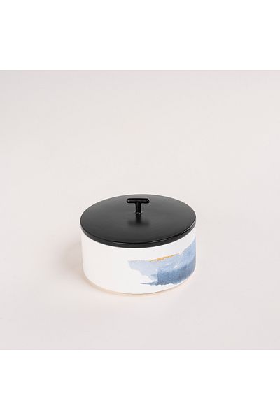 Dallaty white porcelain date bowl with lid 13*9 cm
