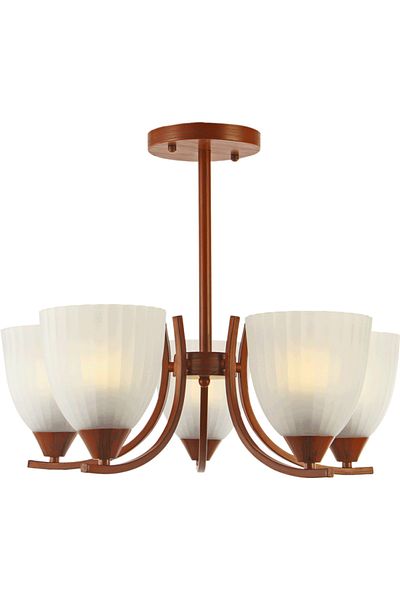 ERS TE Chandelier Angi Brown White 5xE27 60W