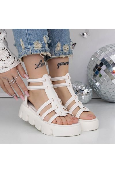 mei Women's Platform Sandals 3HXS70 White |