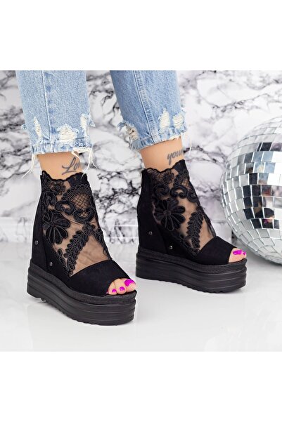 mei Sandale Dama cu Platforma 2W57 Negru