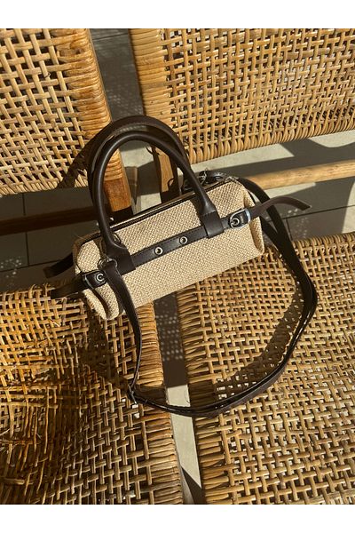 ALTUDA Women's Straw Patterned Cross Strap Shoulder Bag Gua