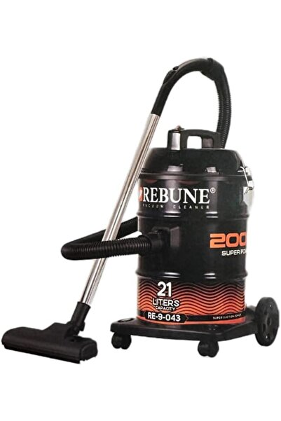 rebune مكنسة كهربائية أسطوانية بعجلات، 2000 واط، 21 لترًا، أداء قوي لتنظيف فعال
