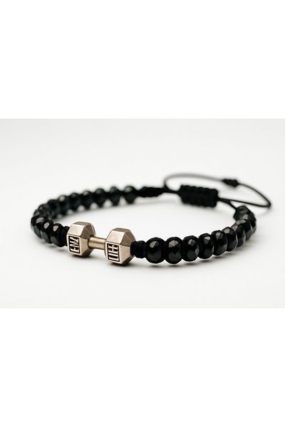 Natural Jewelleryy Hematite Stone Men's Bracelet – Energy, Balance and Power Source