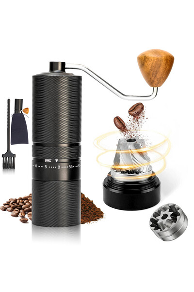 Omran Cart مطحنة قهوة يدوية مع قلب خارجي قابل للتعديل من الفولاذ المقاوم للصدأ للإسبريسو والصب والتركي