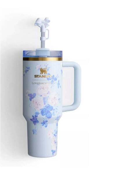 LOVE SHACK FANCY كوب H2.0 Flow State سعة 40 أونصة - أزرق وردي