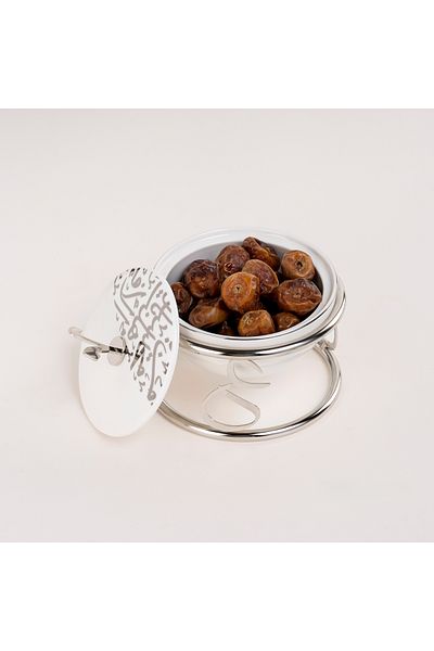 Dallaty white porcelain nut bowl with stand
