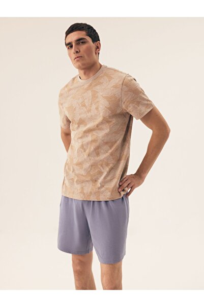 ESOTIQ Men's Classic Short Pajama Set T-Shirt & Shorts 100% Cotton Breathable Soft Camo Design | South