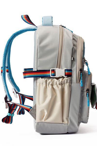 Go Veform Multi-Pocket Colorful Children's Primary School Bag with Back Support Myp2025 Gray