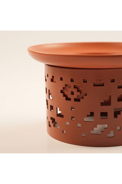 Dallaty Steel Nut Bowl Naseej Collection, Brown