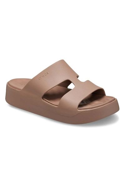 Crocs Getaway Platform H-strap Slippers 38-39 Eu - W8 Us Brown - Latte