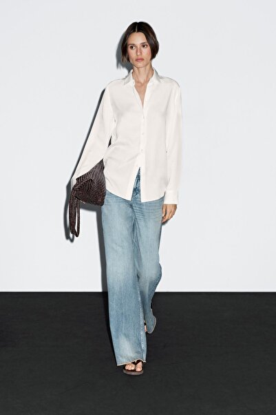 Massimo Dutti Yakalı dökümlü gömlek