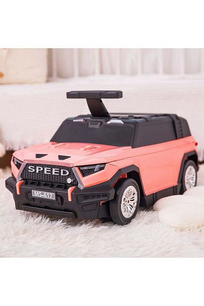 Toybox Large Storage Toddler Ride On Suitcase For Kids 4 Wheels Kids' Plastic Push Car With Handle Children