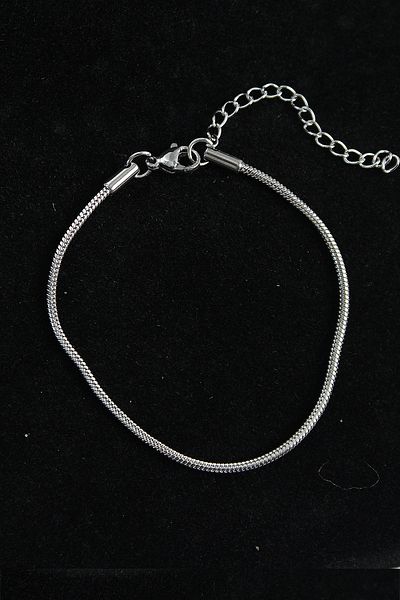 Clariss 316L الصلب الفضة اللون ثعبان سلسلة سوار الرجال